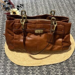 AS IS Coach Chelsea Jayden Brown Leather Satchel Bag Purse 2011